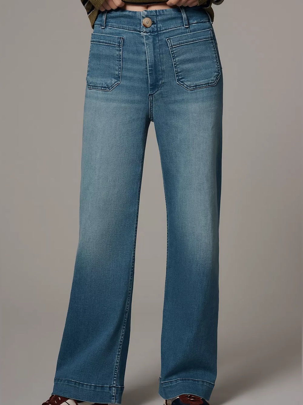 The Colette Full-Length Wide-Leg Jeans by Maeve